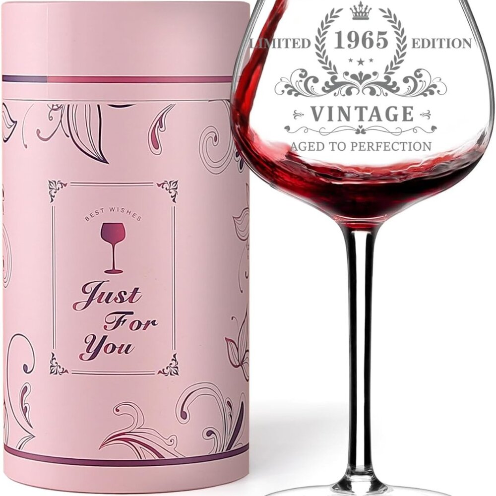 VINTAGE 1965 WINE GLASS
